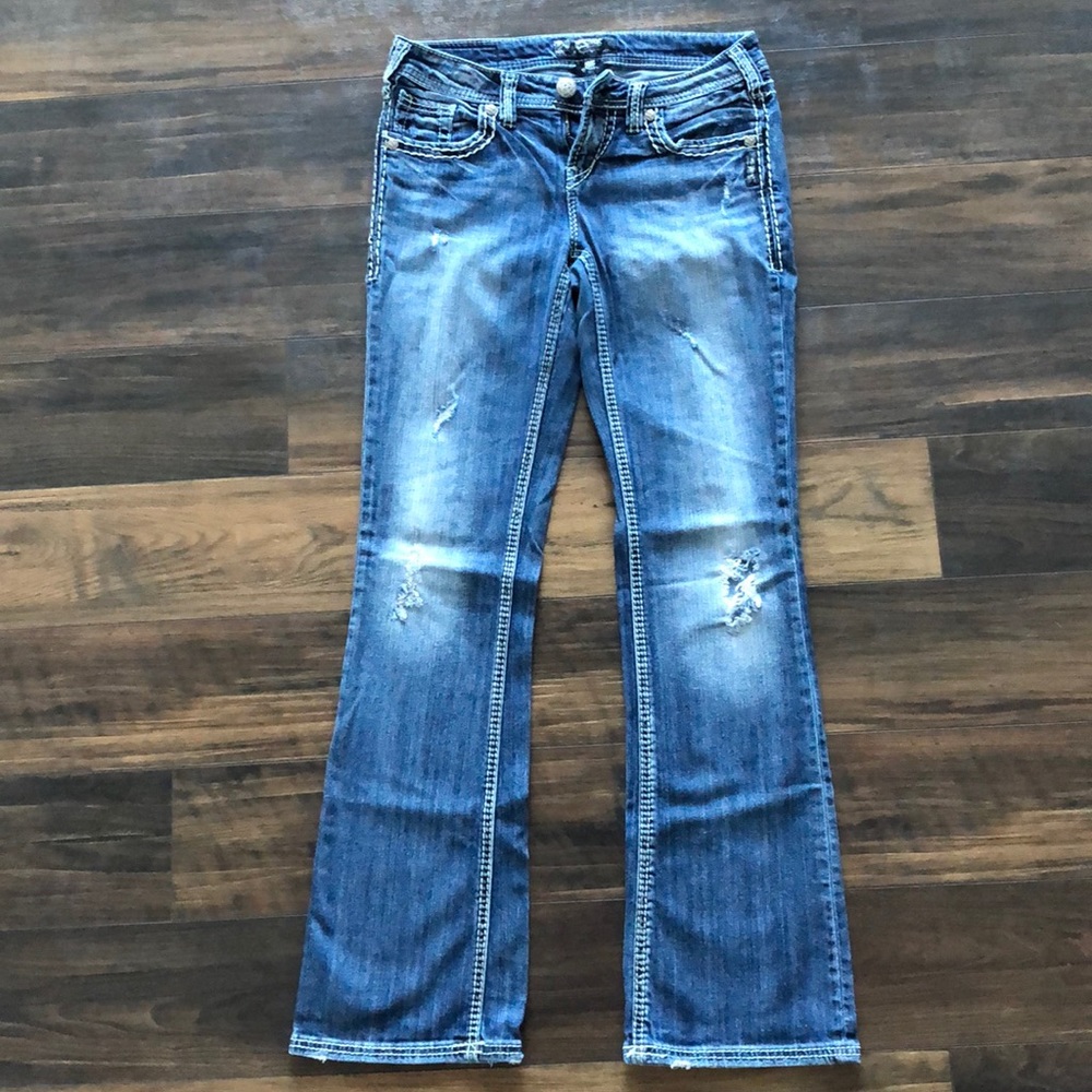 Silver AIKO Bootcut Jeans